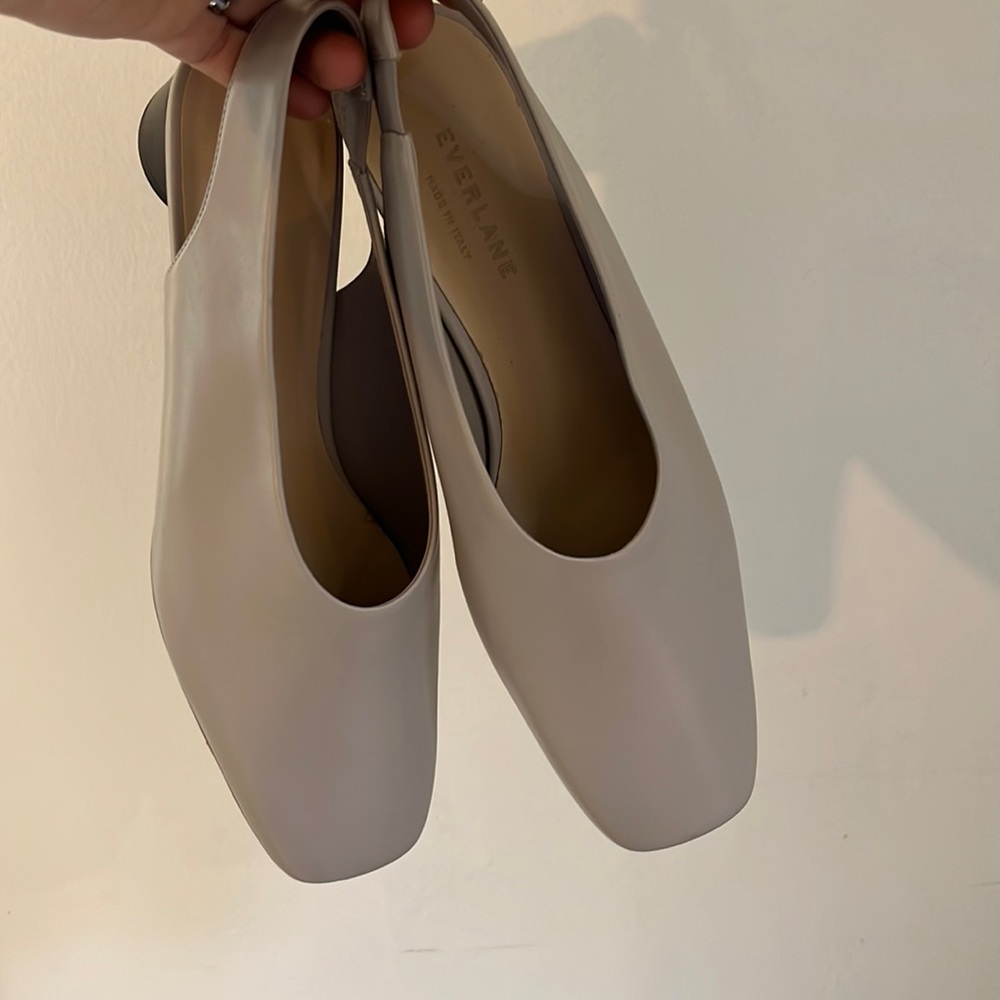 Everlane Square Toe Sling Backs